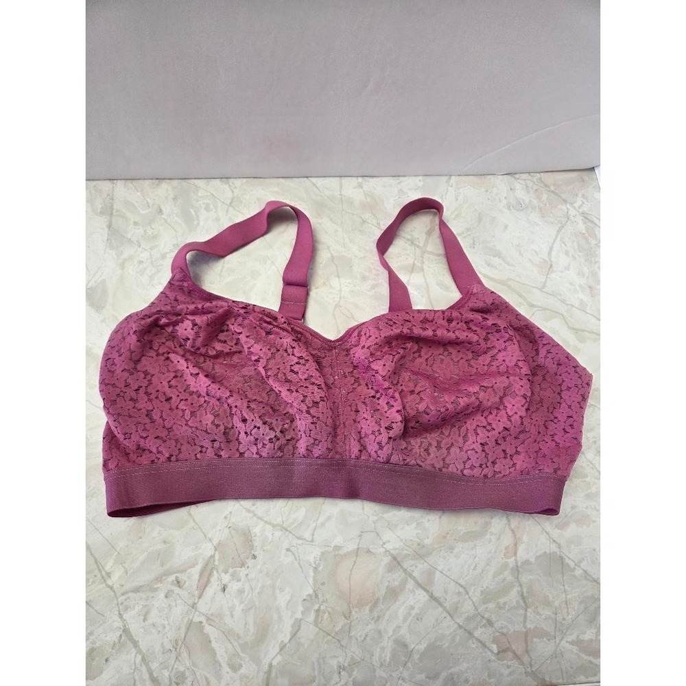 Chantelle 38DD Bra Pink Norah Comfort Supportive Wire Free 13F8 Back Closure